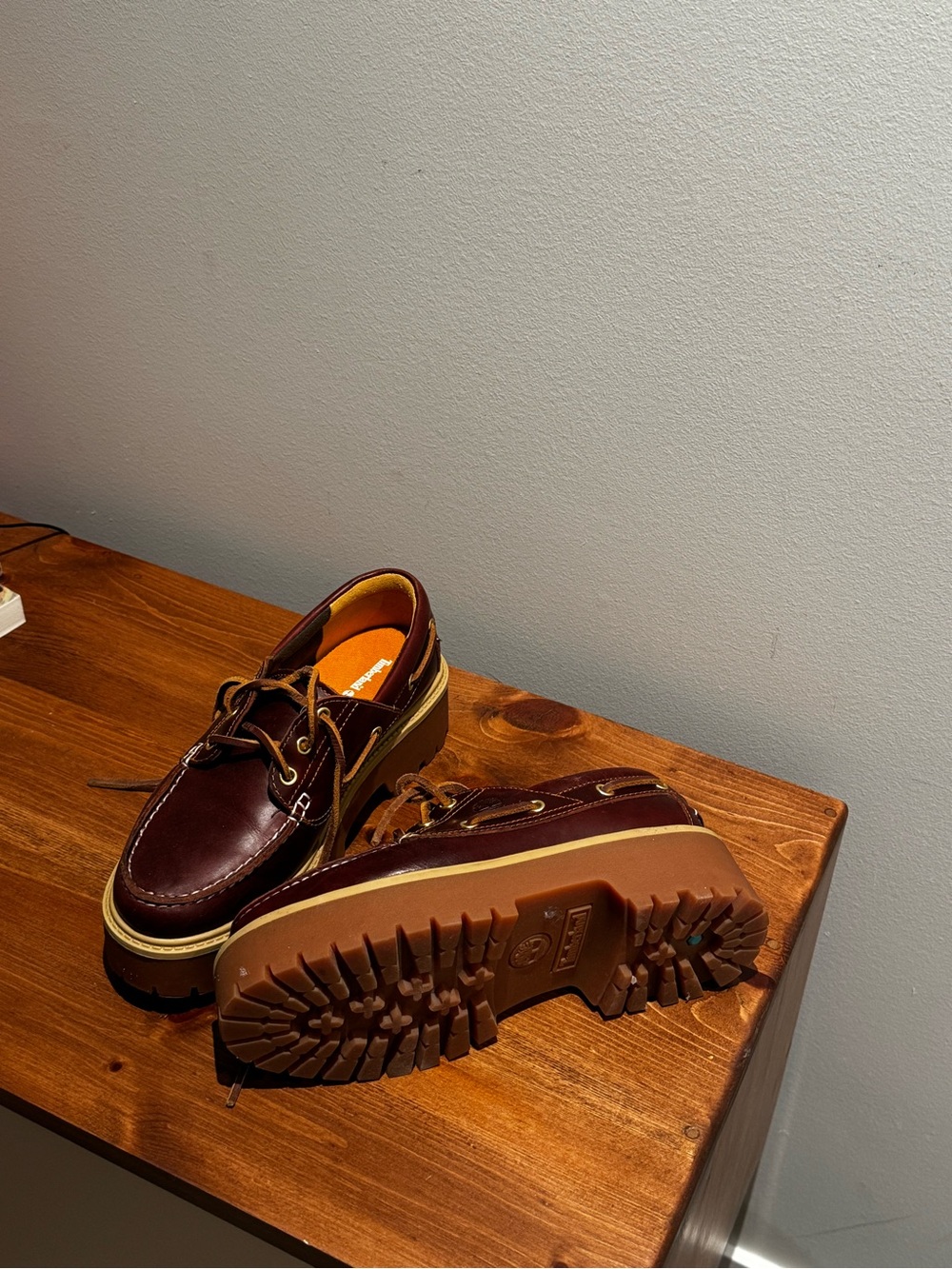 Timberland’s Women’s Brown Leather platform shoes